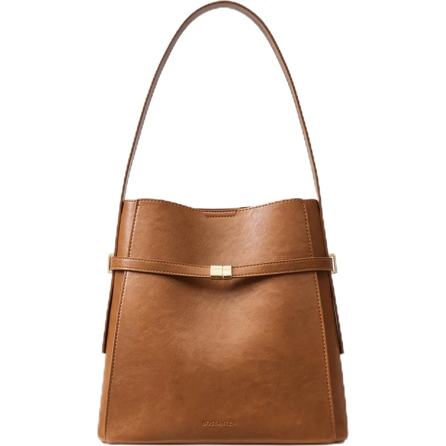 BOSTANTEN Vegan Leather Bucket Bag Women Old Money Style Shoulder Purse