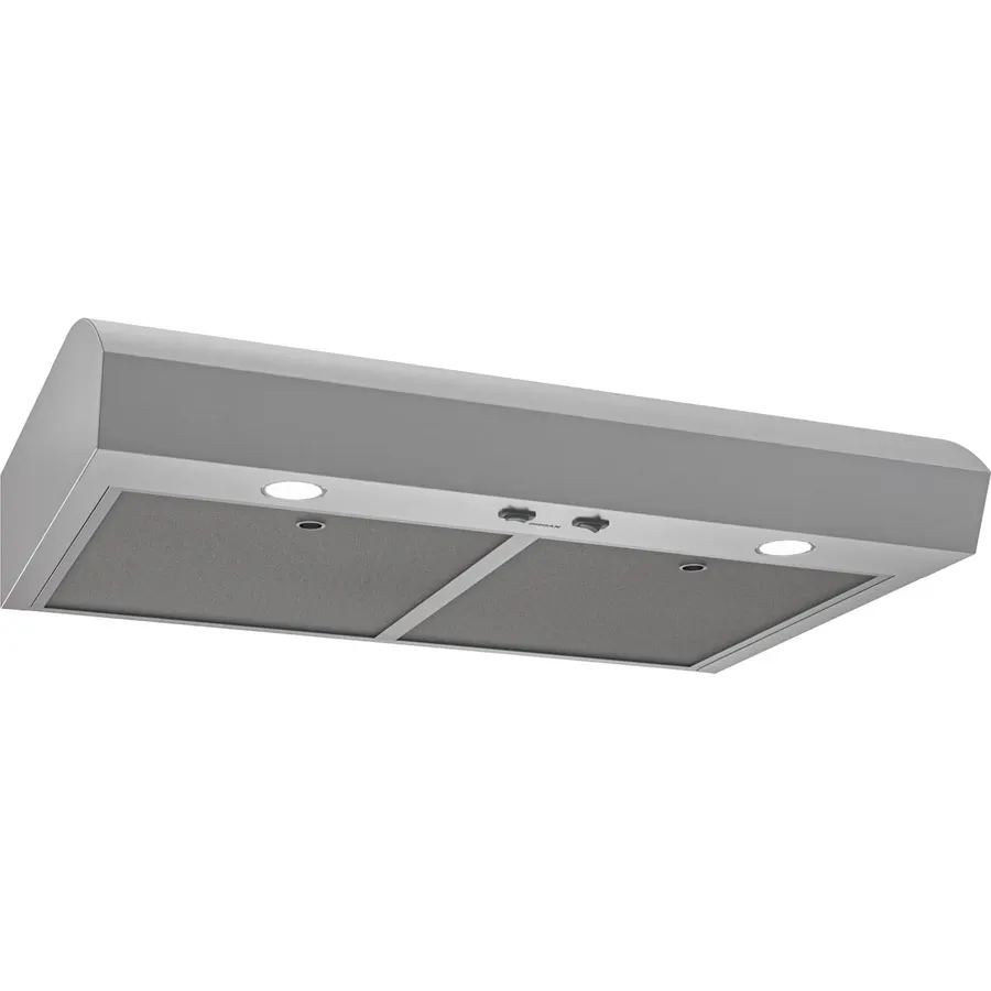 Kitchen Hood 30-Inch Stainless Steel Under Cabinet Range Hood, Ducted/Ductless Convertible with 300 CFM, 2-Speed Exhaust Fan
