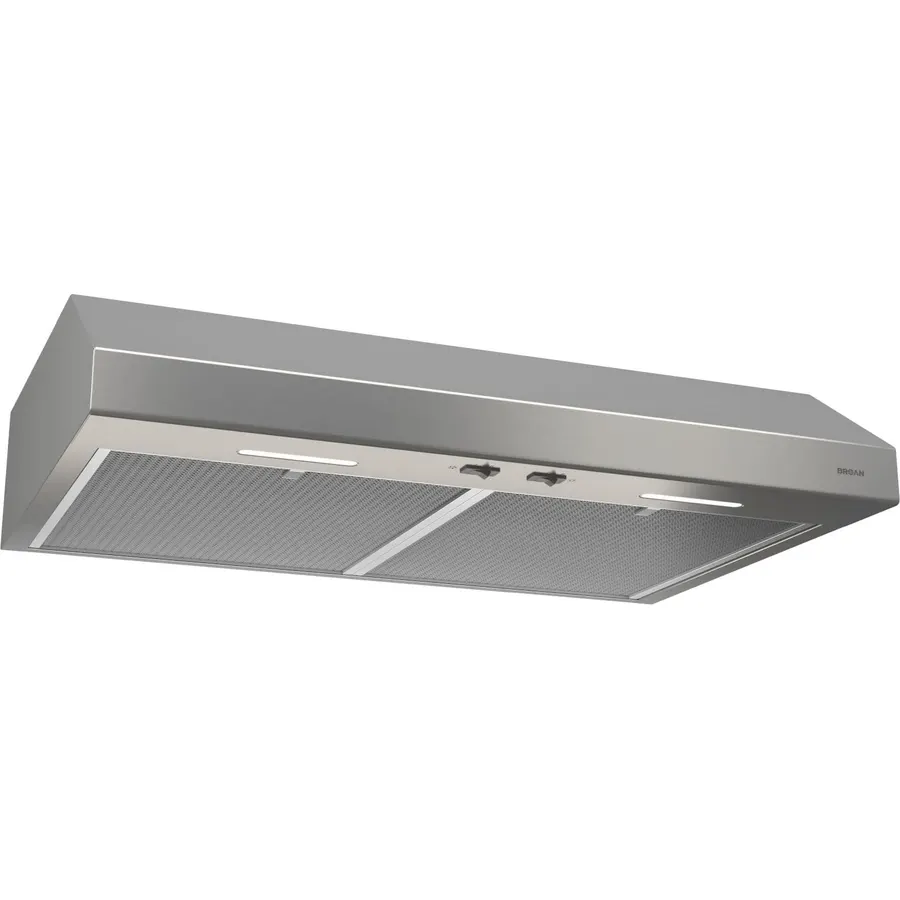 Broan-NuTone BCSEK136SS ENERGY STAR Certified Glacier Series 36" Stainless Steel Under-Cabinet, 300 Max Blower CFM, 1.5 Sones Range Hood