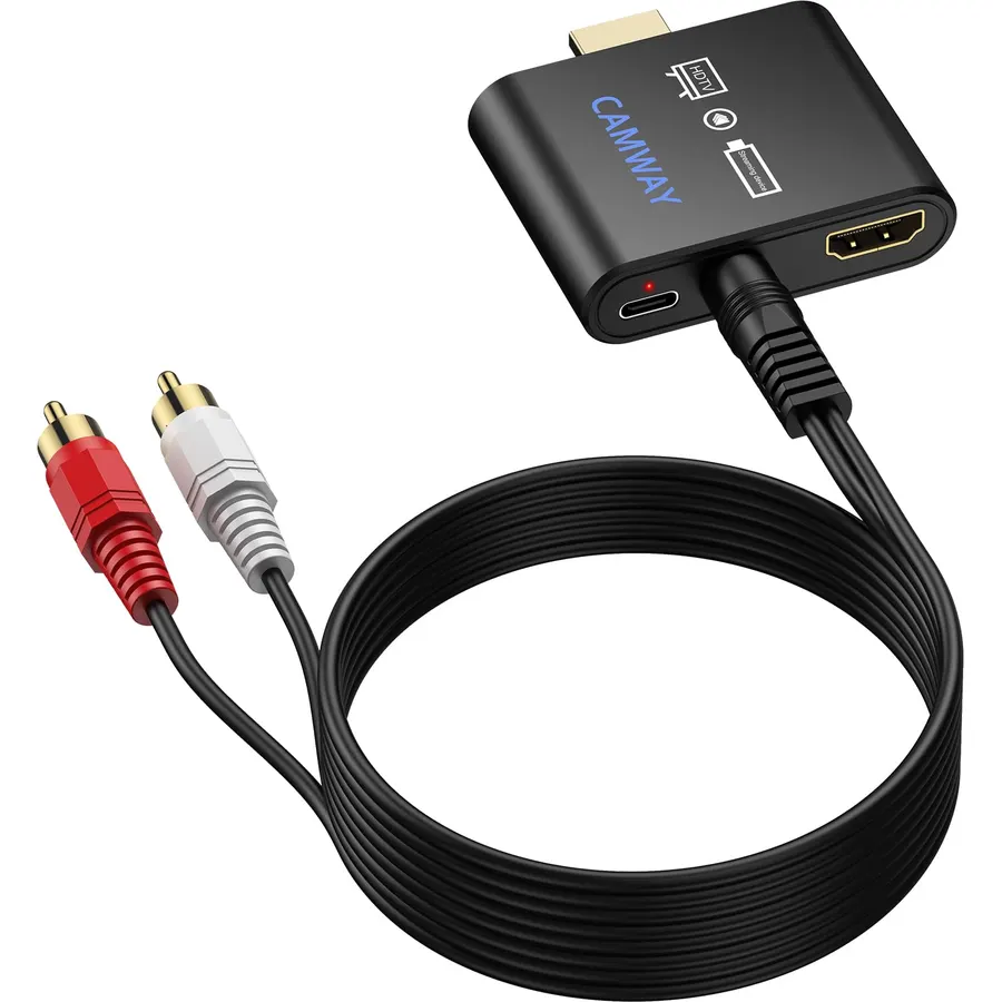 CAMWAY HDMI Audio Extractor to HDMI 3.5mm AUX Audio for Fire TV Stick