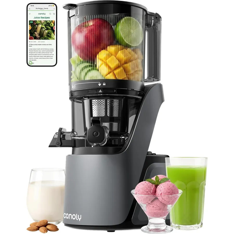 Canoly 3-in-1 Cold Press Juicer C09, Makes Juice & Sorbet & Nut Milk