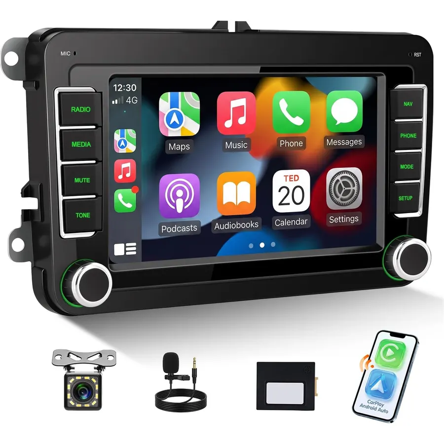 Car Radio for Volkswagen VW Jetta 2006-2015, Wireless CarPlay Android Auto