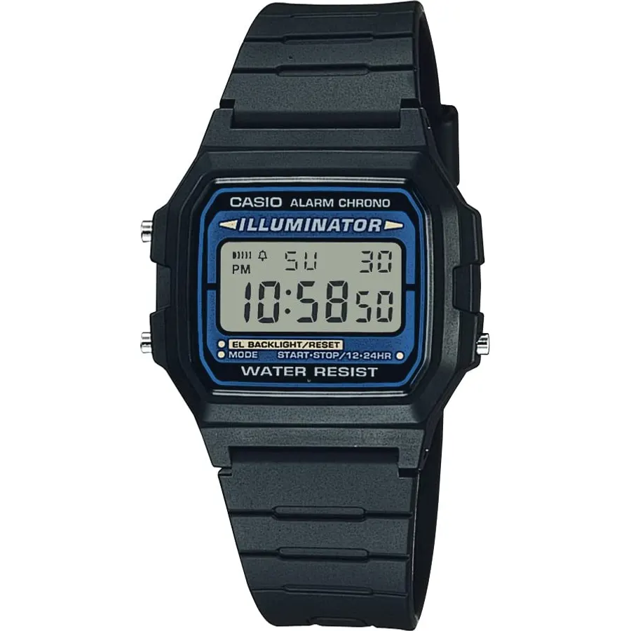 Casio F-105W-1A Vintage Illuminator | Classic Digital Watch | EL Backlight | 1/100-Second Stopwatch | Daily Alarm | 7-Year Battery | Water Resistant | Unisex