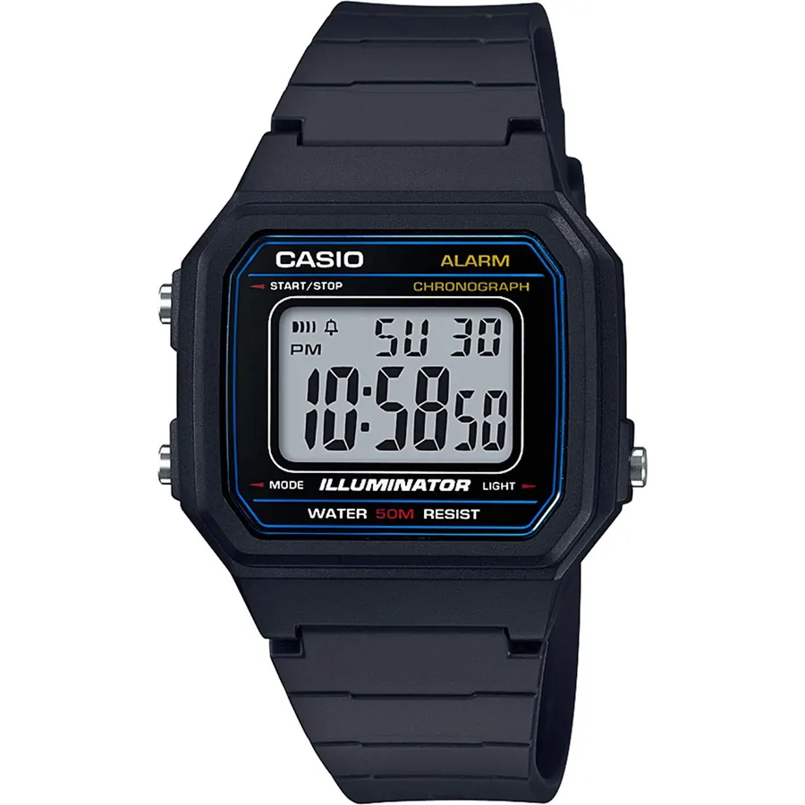 Casio W218H Series | Men’s Digital Watch | 50M WR | 1/100 Second Stopwatch | 100 SEC Chronograph | LED Backlight | Countdown Timer | Daily Alarm | Hourly Time Signal | 7 Year Battery