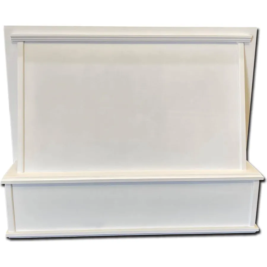 Castlewood Shaker Wood Range Hood Front - 30" W x 24" H - Pre-Primed Paint Grade - Kitchen Exhaust Cover (No Ventilator/Liner Needed with Hood Front)
