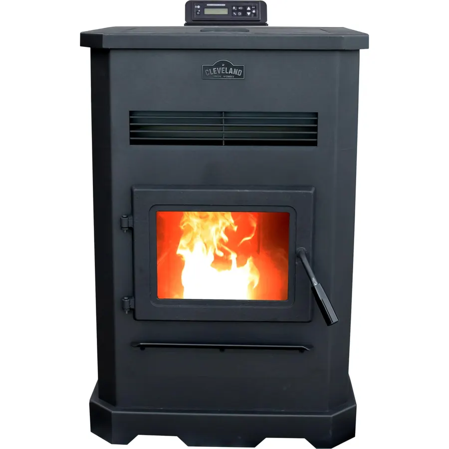 Cleveland Iron Works Large Pellet Stove - 130lb Hopper