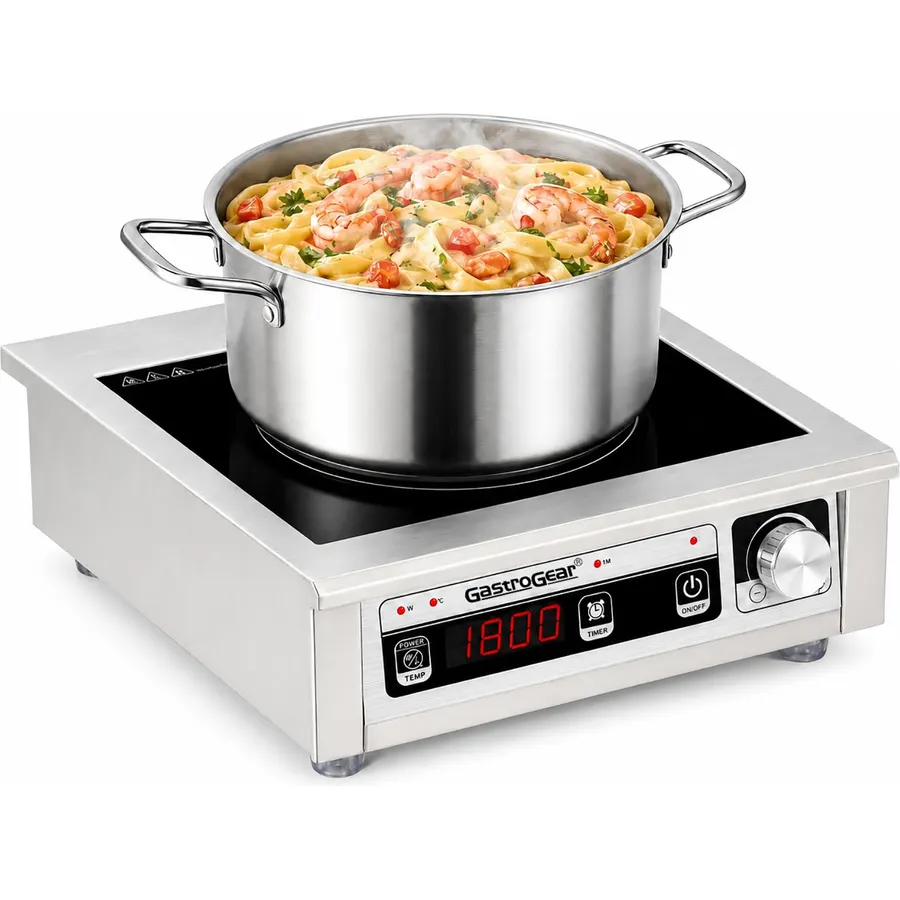 Commercial Induction Cooktop 1800W 120V, Countertop Burner