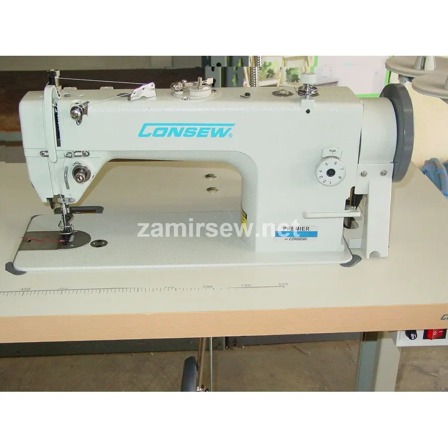 Consew 206RB-5 Walking Foot Upholstery Machine w/Table & Motor (Table Comes Assembled)