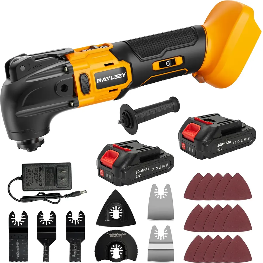 Generic Fits DEWALT XR 20-volt Max Cordless Brushless 3-speed 6-Piece Oscillating Multi-Tool Kit with Soft Case (1-Battery, 1-Charger Included), Yellow and Black, DCS356-G