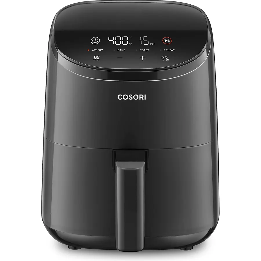 Cosori Lite 2.1 Qt Small Air Fryer, Max 400ยฐF, 4-in-1, 97% less oil, Gray