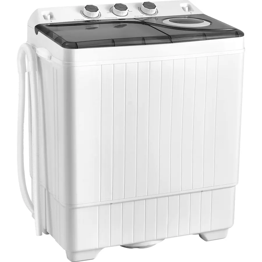 Giantex Portable Washing Machine, Full Automatic Washer and Spinner Combo 8lbs, 1.0 cu.ft 6 Programs 6 Water Levels Built-in Drain Pump, Top Load 2 in 1 Laundry Washer Apartment Dorm (Pink & White)