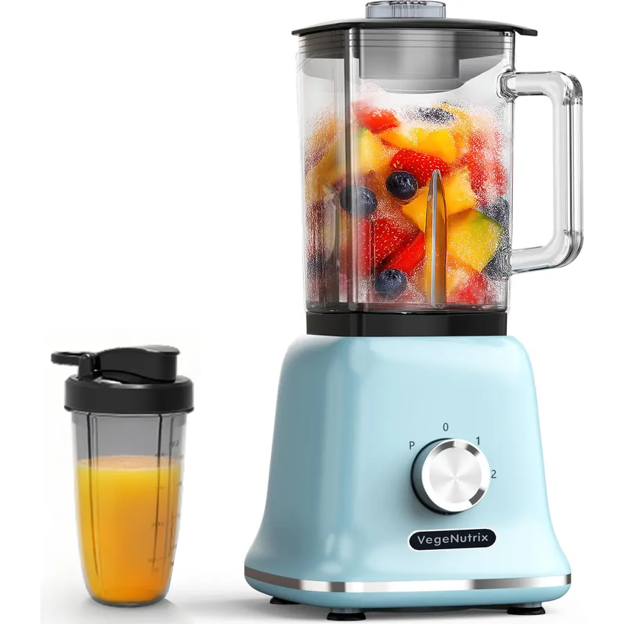 Smoothies Blender, 1000W High Power Household Kitchen Countertop Blender for Protein and Shakes, Personal Smoothie Maker Juice Mixers with 3 BPA-Free Cups (24/18/12oz)