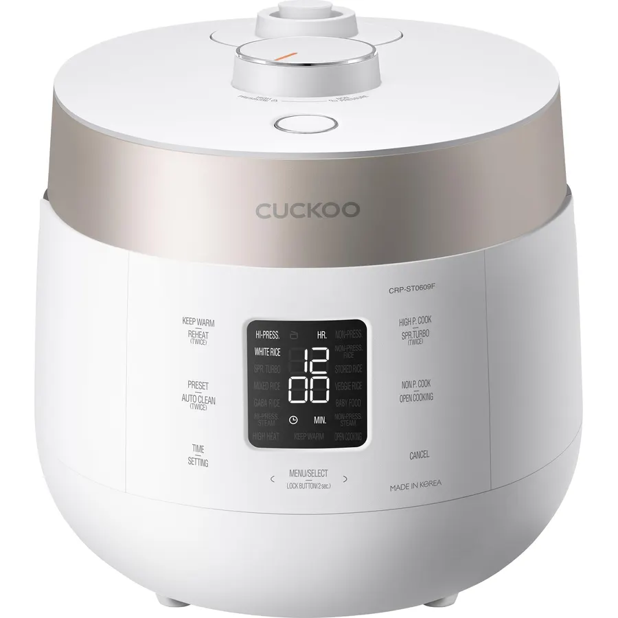 CUCKOO High Pressure Induction Rice Cooker, 6-Cup Cooked, CRP-EHSS0309FG