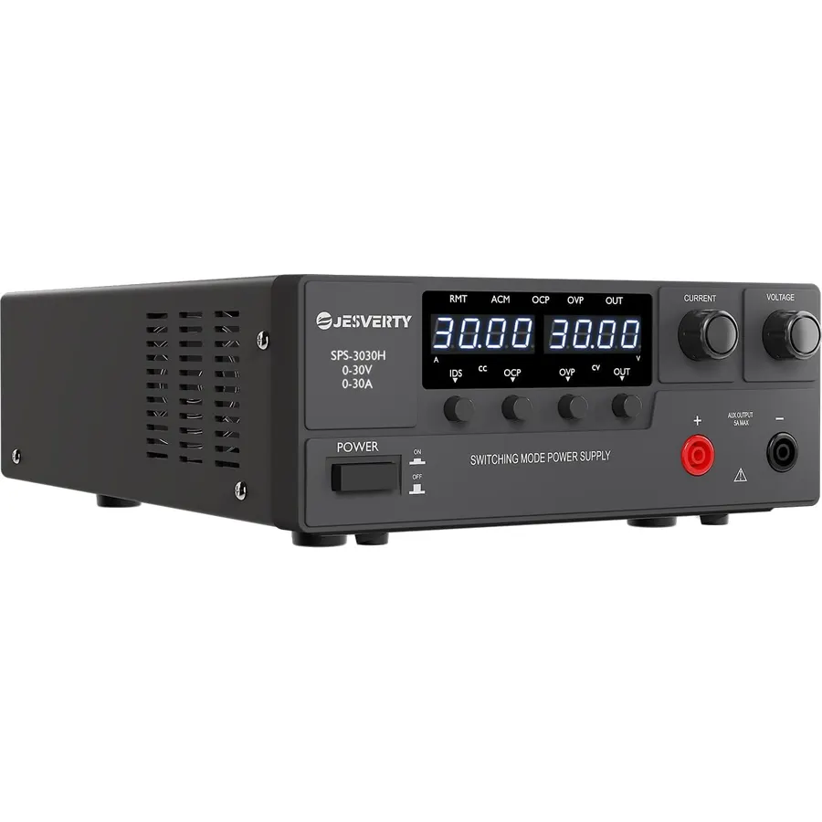 DC Power Supply Variable, 0-30V 0-30A 900W Switching DC Regulated Bench Power Supply with Encoder Knob, Output On/Off Switch, 4-Digit LED Display, OVP & OCP, Aux Output Terminal - SPS-3030H