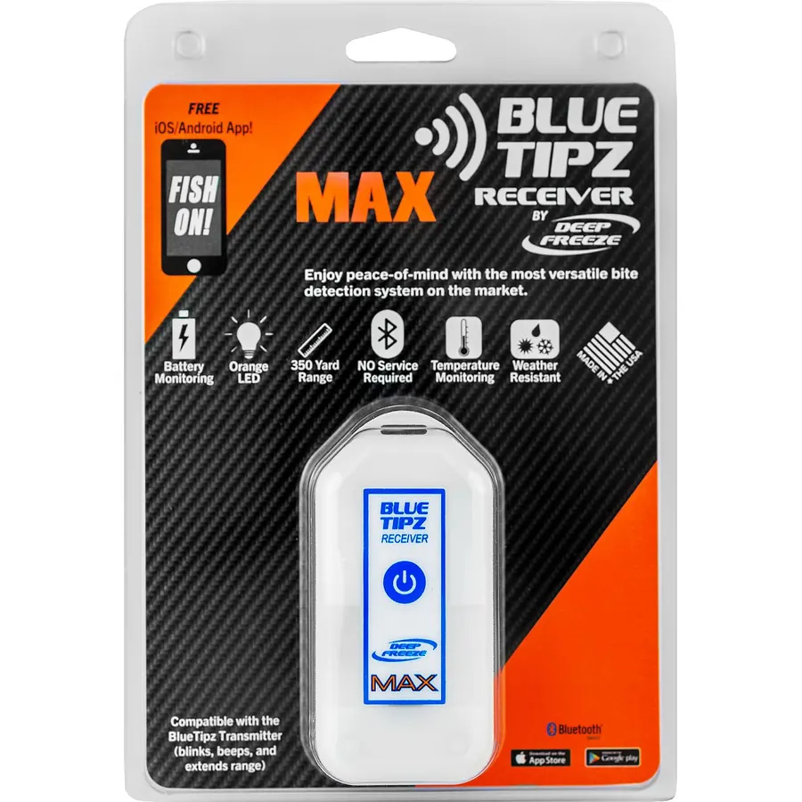 Deep Freeze BlueTipz Tip-Up Ice Fishing Alarm - Bite Alarm - Ice Fishing Tip-Up Light - Ice Fishing Gear & Accessories - Free Bluetooth iOS & Android Application