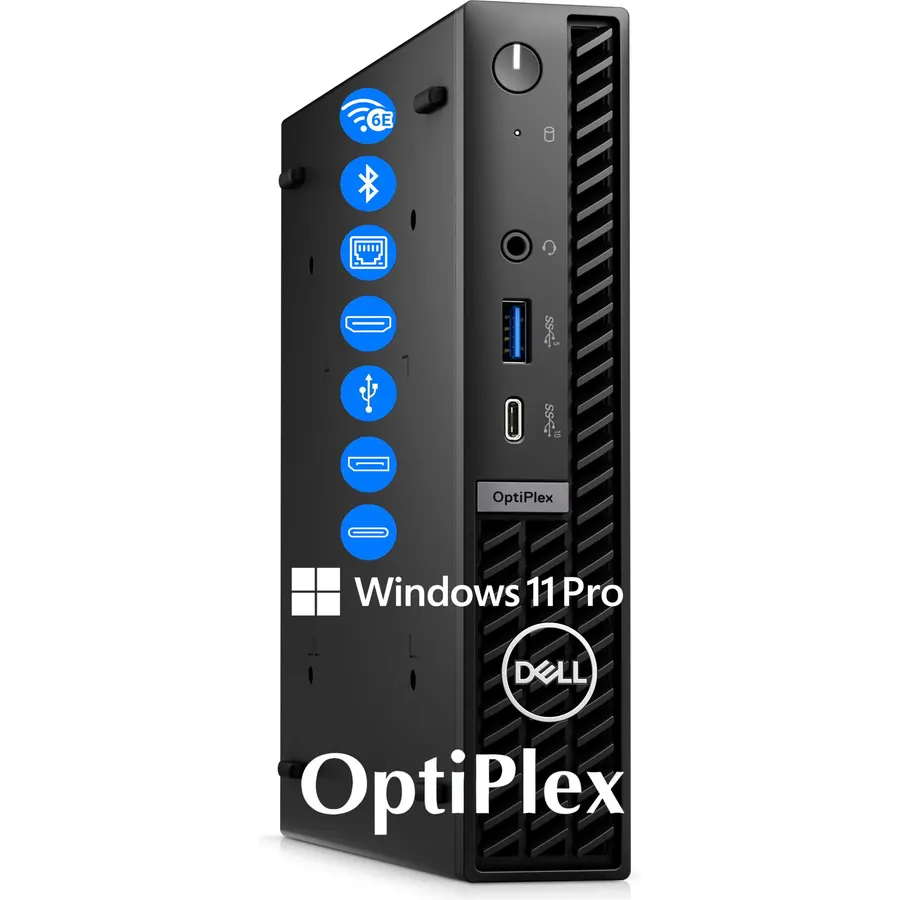 Dell OptiPlex 7020 MFF Mini PC Intel i3-14100T 8GB DDR5 256GB SSD WiFi 6E