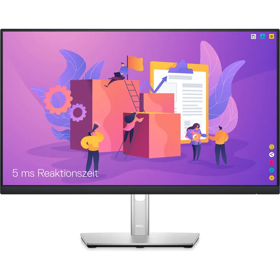 Dell P2422H 24 Inch Full HD (1920 x 1080) Monitor, 60Hz, IPS, 5ms, 99% sRGB, DisplayPort, HDMI, VGA, 5x USB, Black