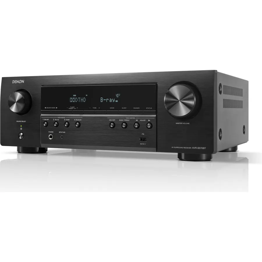 Denon AVR-S570BT 5.2 Channel AV Receiver - 8K Ultra HD Audio & Video