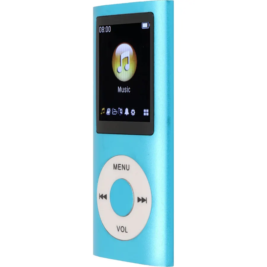 Digital Music Player Mp4 Player Ultra Thin Mp3 Player Compatible Mp3 Player with Most Sound Formats Support Memory Card USB Player (Blue)