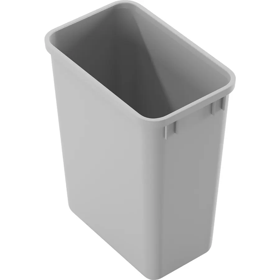 Dowell Wastebasket Trash Container, 35Qt/9Gal, Plastic, Stackable, for Kitchen/Bathroom/Office, Tall&Slim Trash Can 18" H (Grey 4000 35 04)