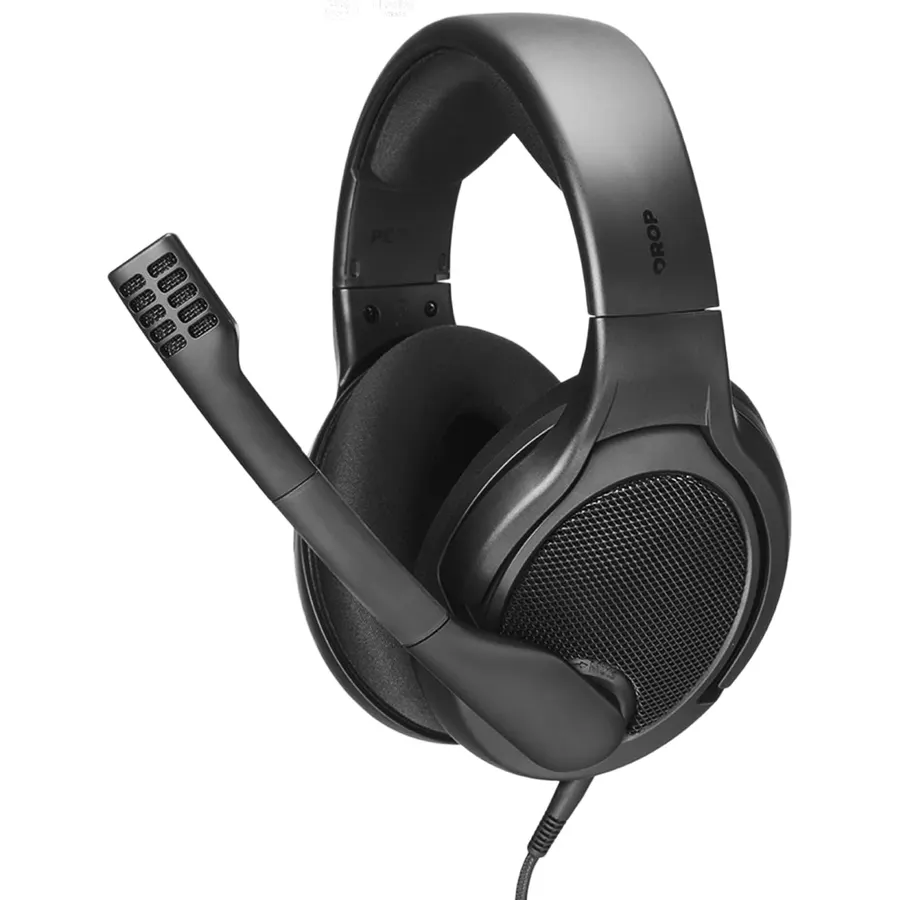 DROP PC38X Gaming Headset – Open-Back Over-Ear Design with Noise-Cancelling Mic, Velour Earpads – Compatible with PC, PS5, PS4, Xbox, Switch, Mobile – Black
