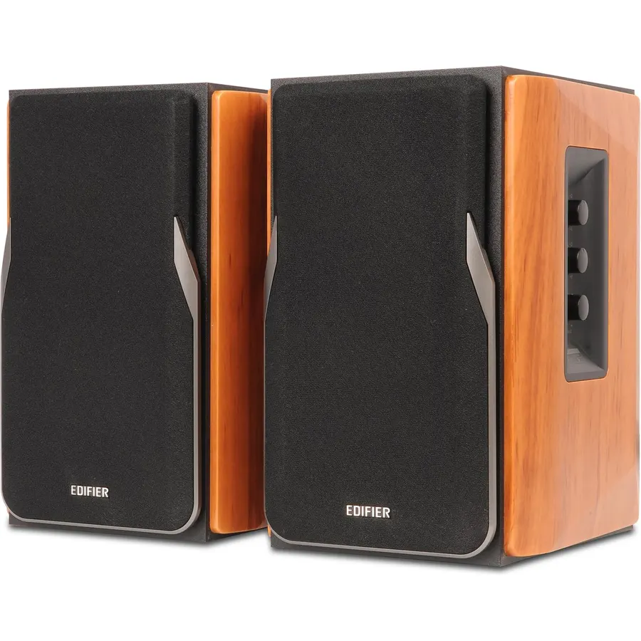 Edifier R1380T Powered Bookshelf Speakers, 42W RMS, Brown