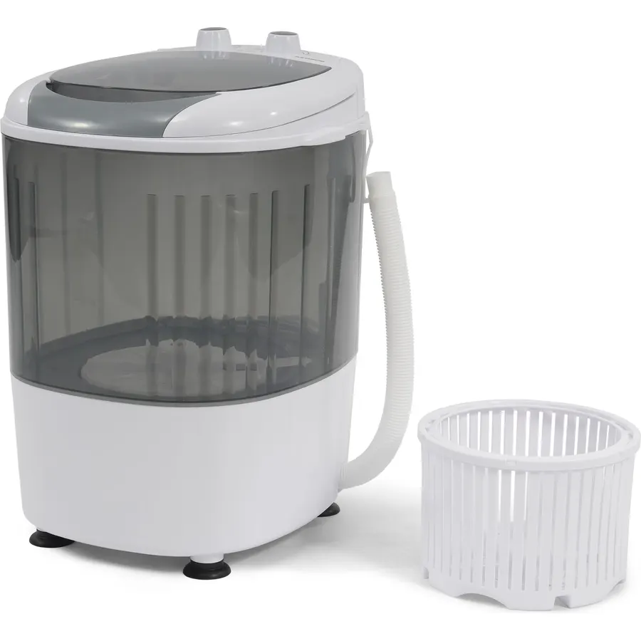 Elevon Mini Spin Dryer Portable Washing Machine, Compact Laundry for Home, Apartment, RV, Gray