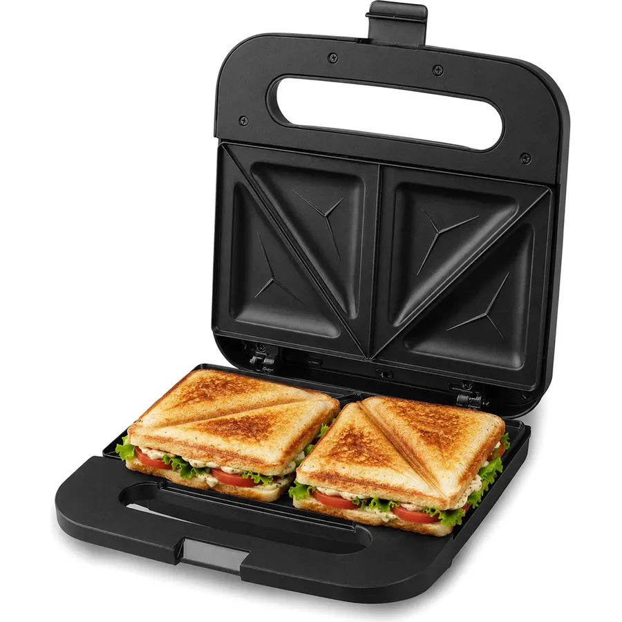 Elite Gourmet ESM2207XSS 2-Slice Panini Maker, 750W, Stainless Steel