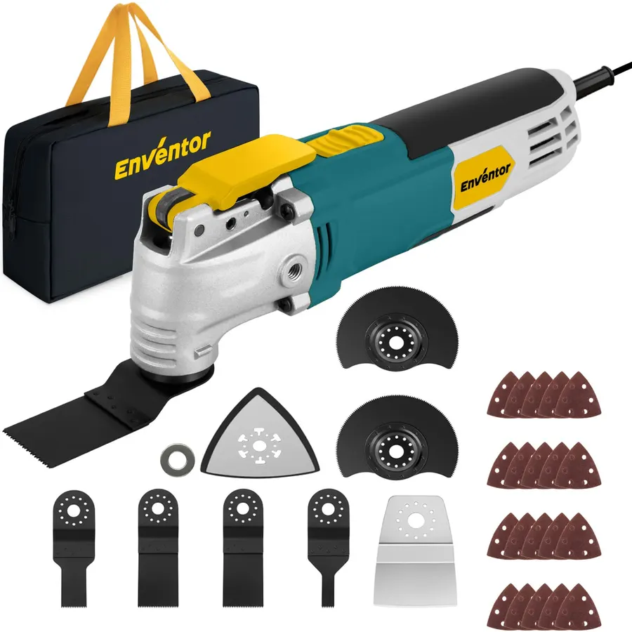 Enventor Oscillating Tool with 28 Accessories, 6 Speeds, 2.5A Corded
