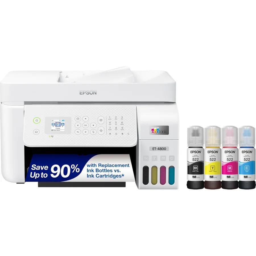 Epson EcoTank ET-4800 Wireless Color All-in-One Supertank Printer