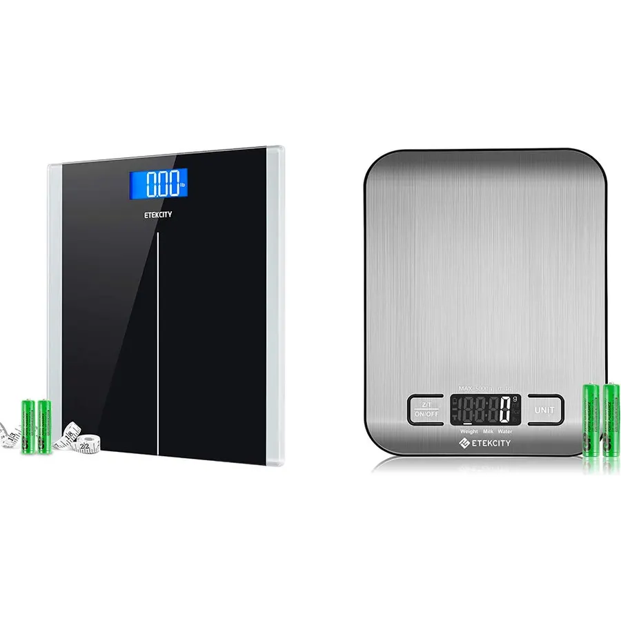 Etekcity Small Food Scale and EB9380H Digital Body Weight Bathroom Scale