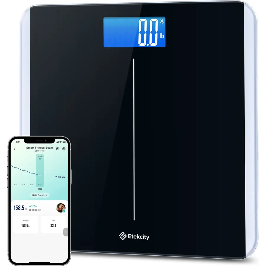 Etekcity Smart Scale for Body Weight Body Analyzer Machine and Food Kitchen Scale 304 Stainless Steel