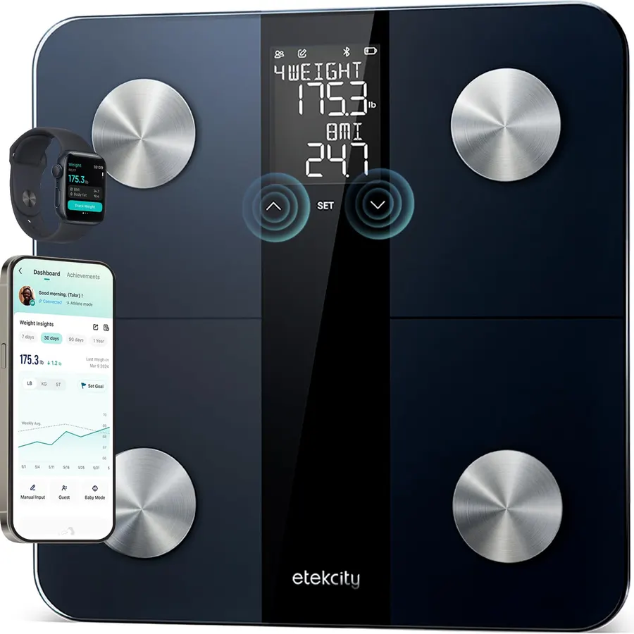 Etekcity Upgraded Smart Scale for Body Weight Fat and BMI, FSA Eligible