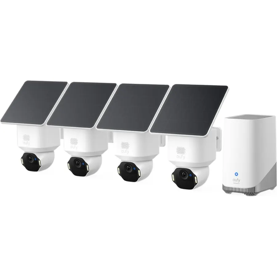 eufy Security SoloCam E30, 4-Cam Kit, 2K Solar Security Camera
