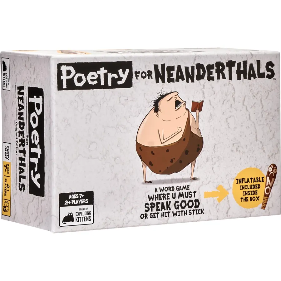Exploding Kittens Poetry for Neanderthals, 2-6 Players, Ages 7+ Word Game