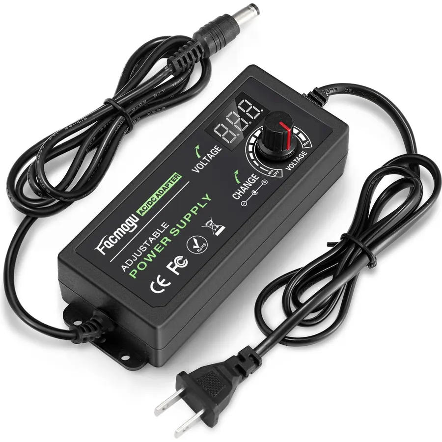 Facmogu 3V-12V 5A 60W Power Supply, Adjustable Voltage DC 3V 5V 6V 9V 12V