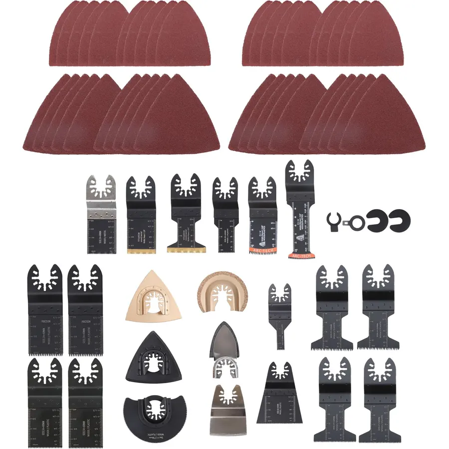 findmall 104Pcs Oscillating Saw Blades Kit with Titanium and Japanese Tooth