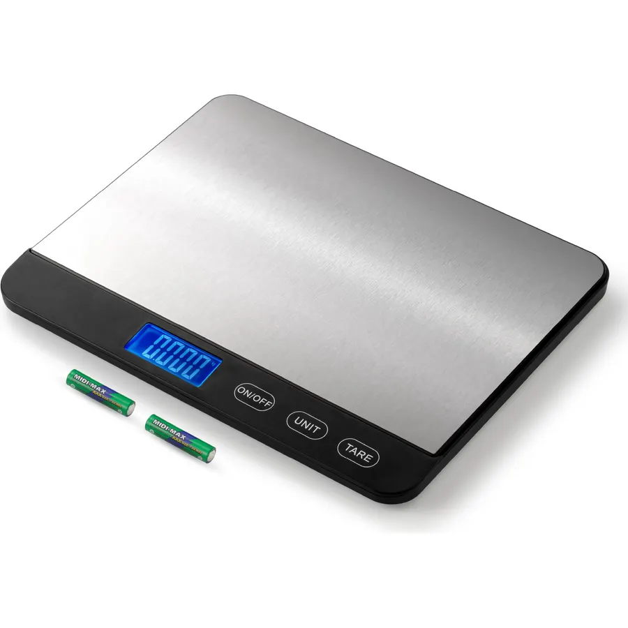 11lb/5kg Digital Kitchen Food Gram Scale with Pull Out Display, 0.1g/0.001oz Precision Wireless Bakery Scale, LED Backlight, 5 Units, USB Rechargeable, Stainless Steel Platform