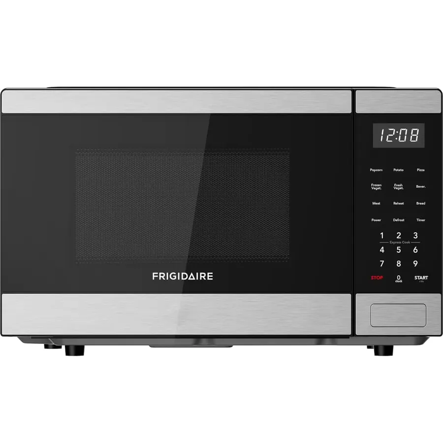 Frigidaire 0.9 CU. FT. Microwave, Digital Control Panel - Auto Cooking Settings - Child Safety Lock - Stainless Steel