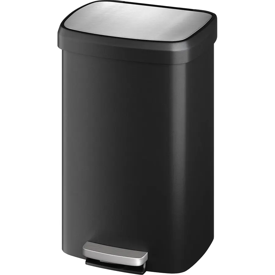 10L Stainless Steel Trash Can Soft Close Lid Liner Lock Silver