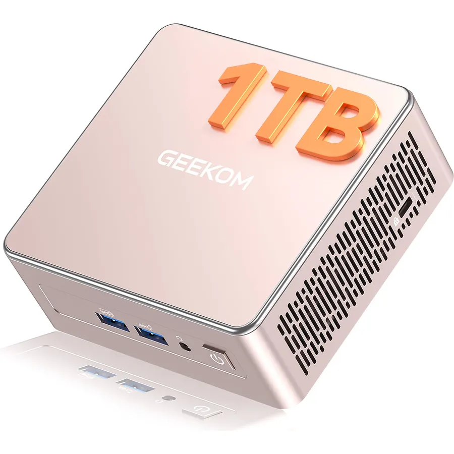 GEEKOM A5 Mini PC, AMD Ryzen 5 7430U, 16GB Upgradable RAM, 1TB SSD