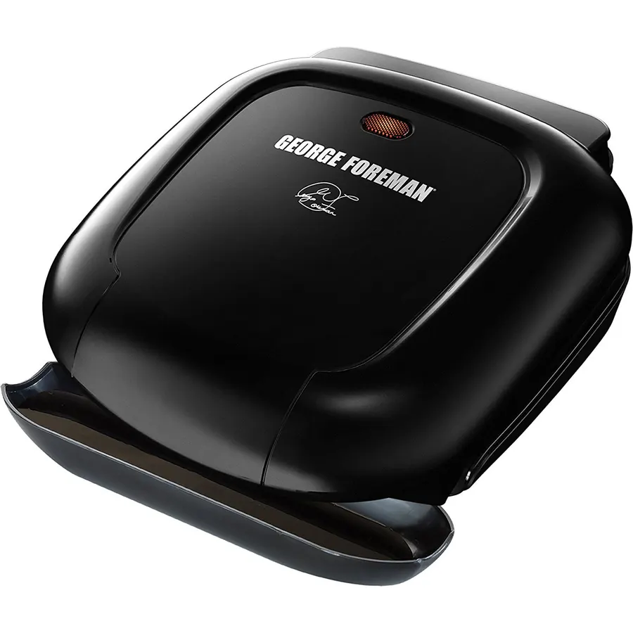 George Foreman GR0040B 2-Serving Classic Electric Plate Grill, Black