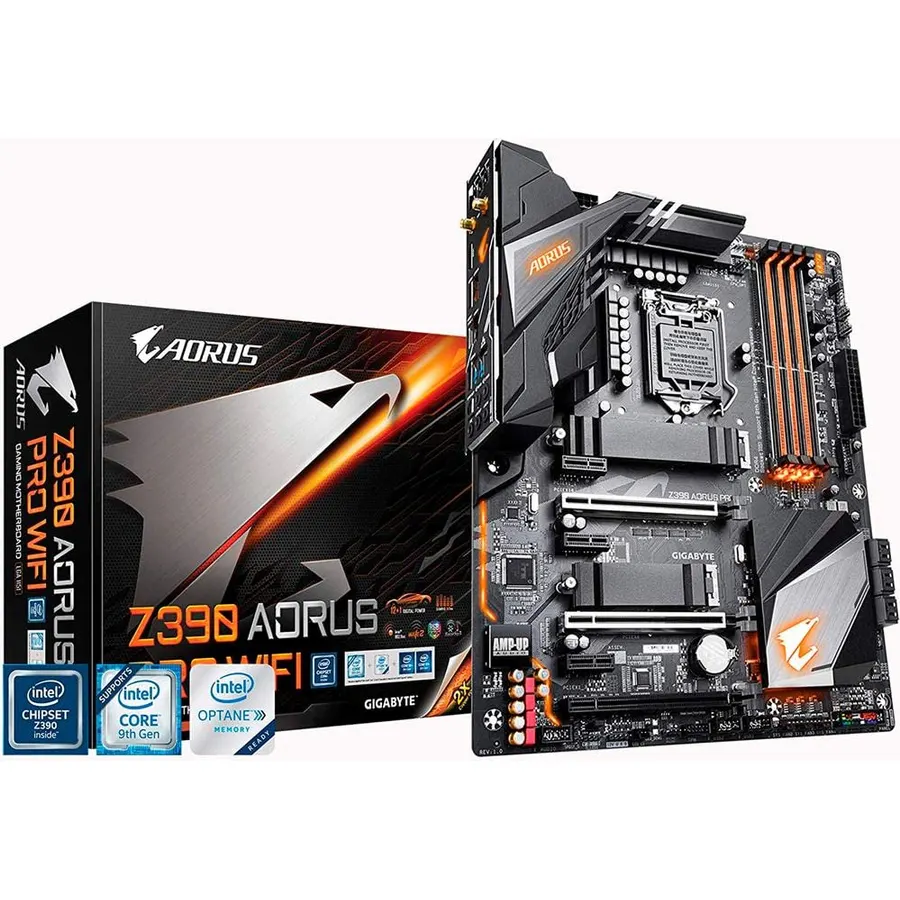 GIGABYTE Z390 AORUS PRO Wi-Fi (Intel LGA1151/Z390/ATX/2xM.2 Thermal Guard/Onboard AC Wi-Fi/RGB Fusion/Gaming Motherboard)