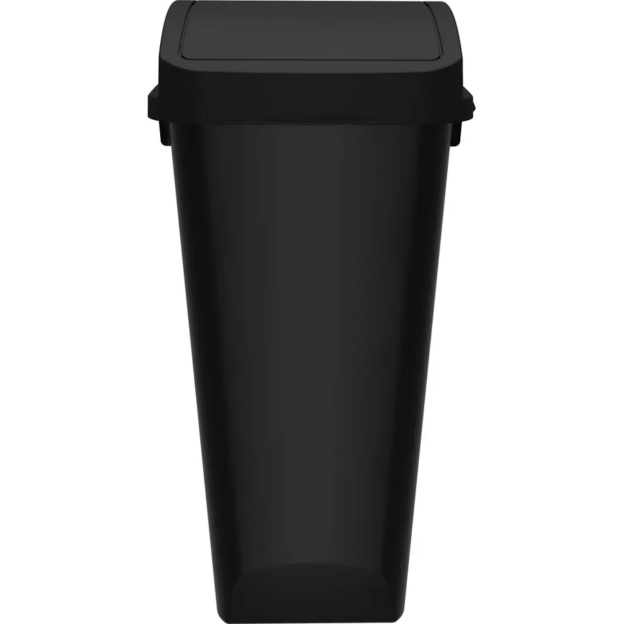 EKO Hana Select 13.2 Gallon / 50L Step Trash Can, Large Plastic Kitchen Trash Can with Stainless Steel Lid, Soft-Close & Stay-Open, Deodorizer Compartment, Wide Steel Pedal Garbage Can for Home, Grey