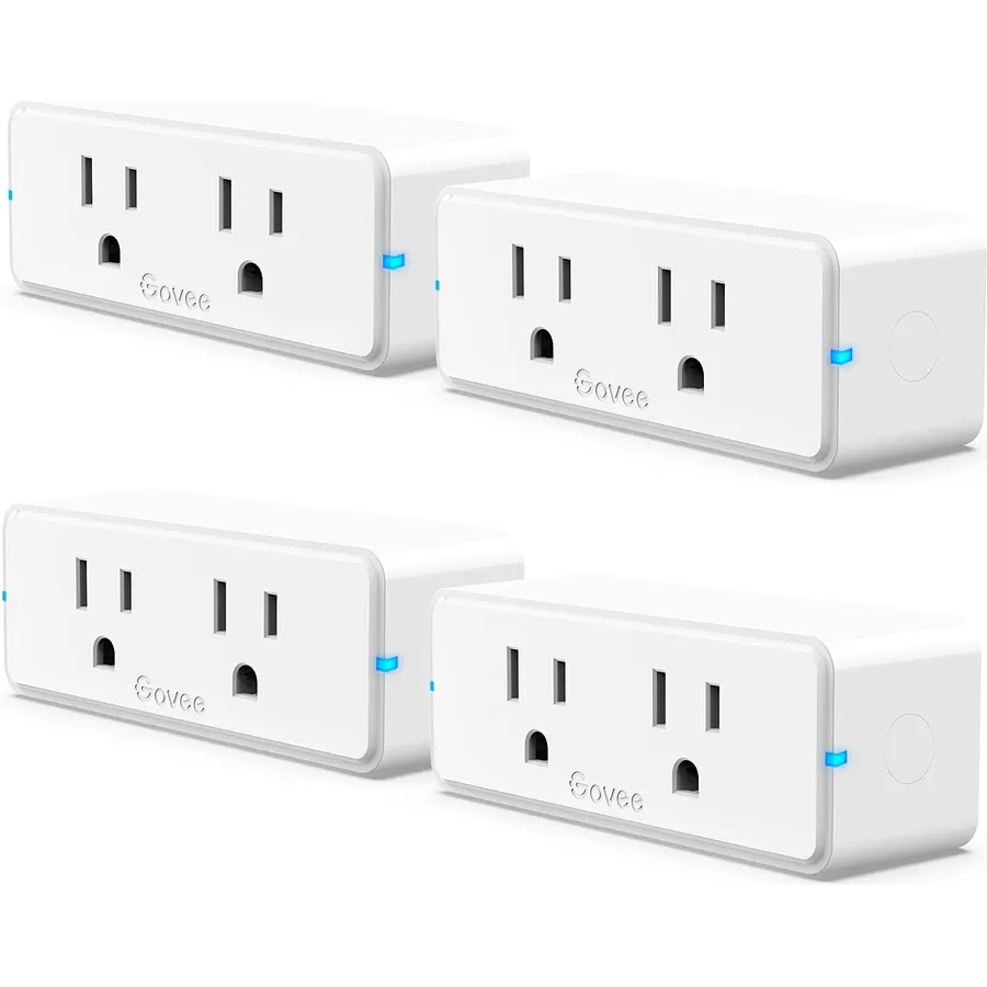 Govee Dual Smart Plug 2-in-1 Compact Design, 15A WiFi Bluetooth Outlet