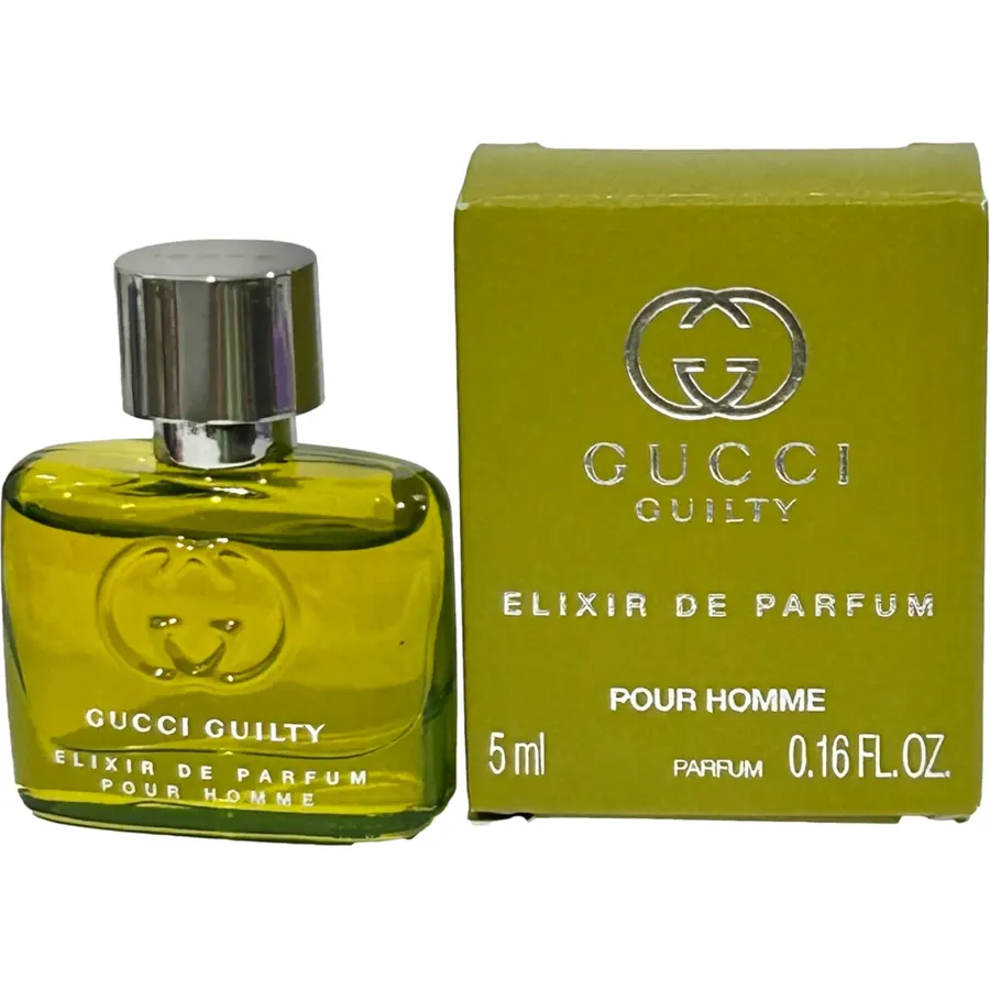 Gucci Guilty ELIXIR Perfume Men Pour Homme MINI SMALL Travel Size 5 ML / 0.16 (MINI SPLASH ON)