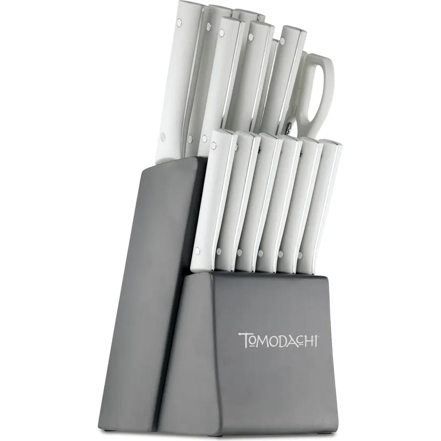 Hampton Forge 896229 Tomodachi Natural Harvest Slate 15 Piece Cutlery Block Set
