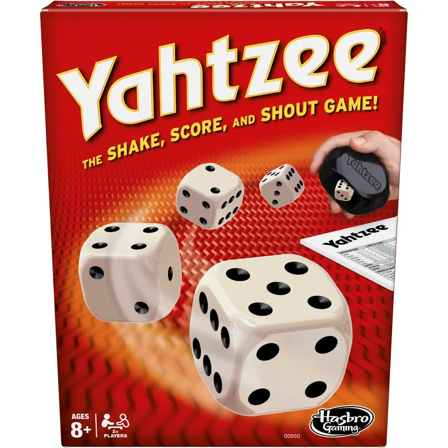 Hasbro Gaming Yahtzee Game, Fast-Playing Dice Games for Kids, Teens, and Adults, Strategy Games, Family Games for Kids, 2 or More Players, Ages 8 and Up