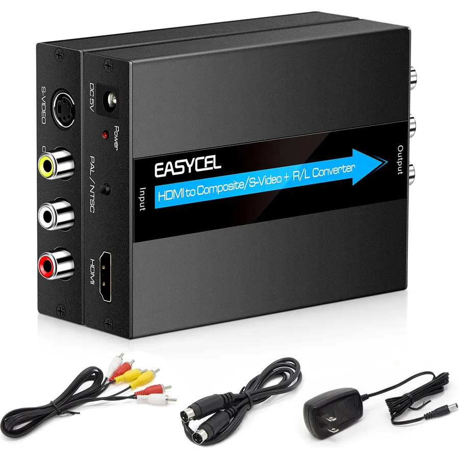 HDMI to S-Video RCA Converter, 1080P Input, Easy Installation, No Software Required