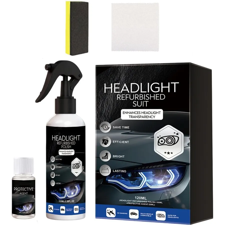 Headlight Restoration Kit - Automotive Headlight Cleaner
